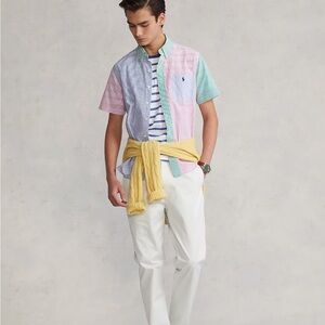 RL Prepster Classic Fit Seersucker Boys Shirt XL 18-20 🐰💐